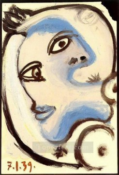  man - Head Woman 6 1939 cubist Pablo Picasso